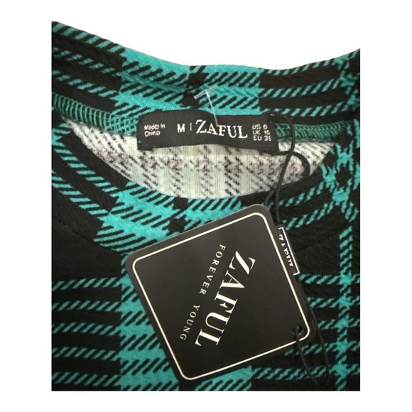 Zaful Black and green Plaid Dress - Picture 3 of 3